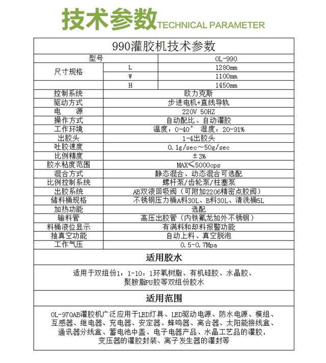 灌膠機參數(shù) 灌膠機參數(shù)